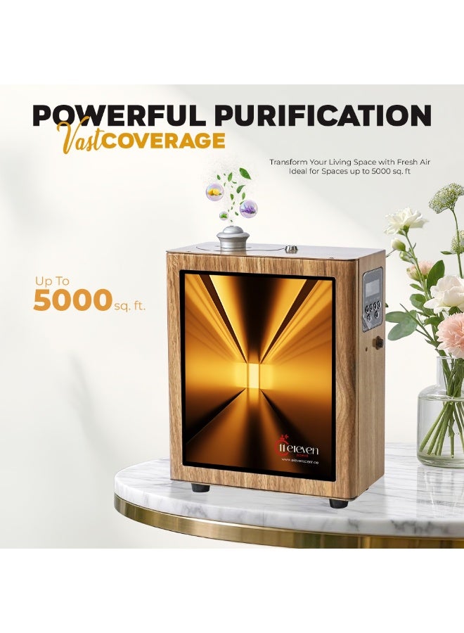 أحد عشر رائحة ماكينة معطر الجو الفاخرة Eleven Scent بتقنية الهواء البارد لتوزيع العطور – تغطية حتى 1500㎡ | سعة 500 مل لزيوت العطور | هيكل معدني أنيق | تحكم ذكي في شدة العطر | مثالية للمنزل والمكتب والفنادق - Image 3